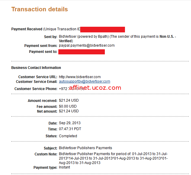 Payment Proof 2013-2014