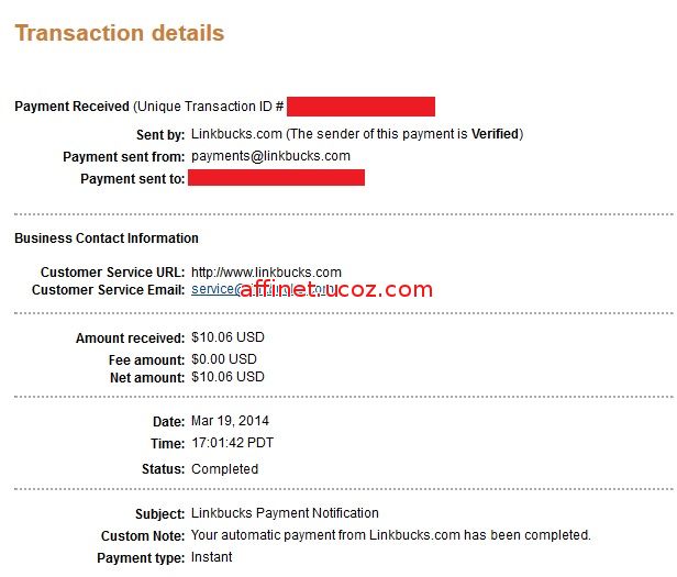 Payment Proof Linkbuks $10.06 (19/Mar/2014)